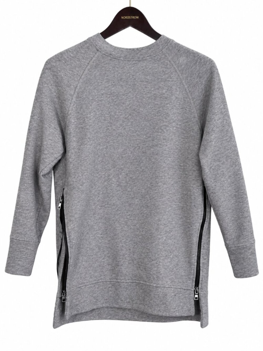 Varley Gray Side-Zip Sweatshirt